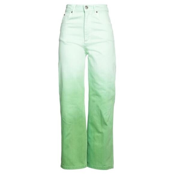 NWT SANDRO Gradient Effect Straight Leg Jean Sz 2 Green - Picture 5 of 13